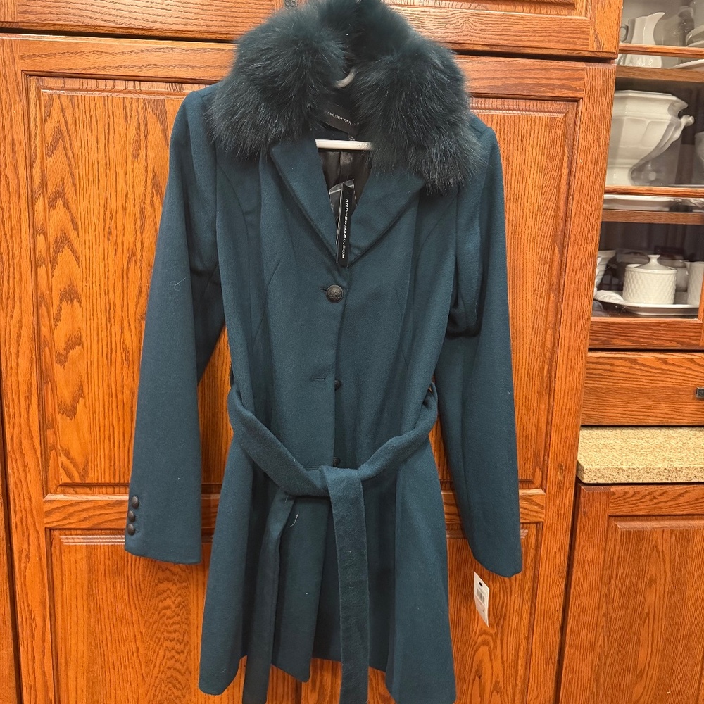 Andrew Marc wool coat with real Fox collar